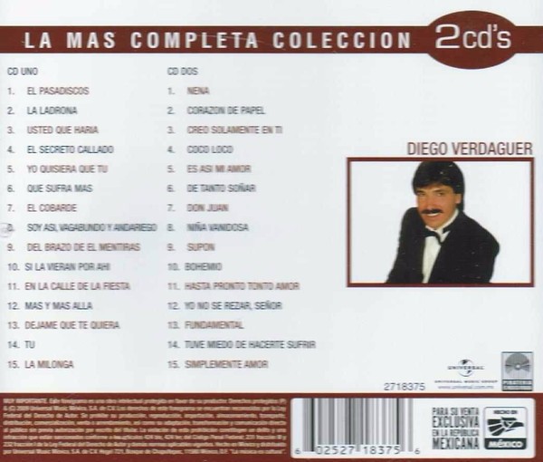 DIEGO VERDAGUER - LA MAS COMPLETA COLECCION - Imagen 2