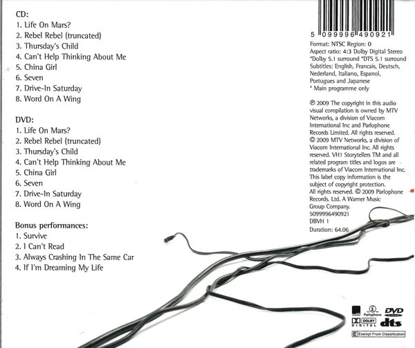 DAVID BOWIE VH1 STORYTELLERS America Dvd