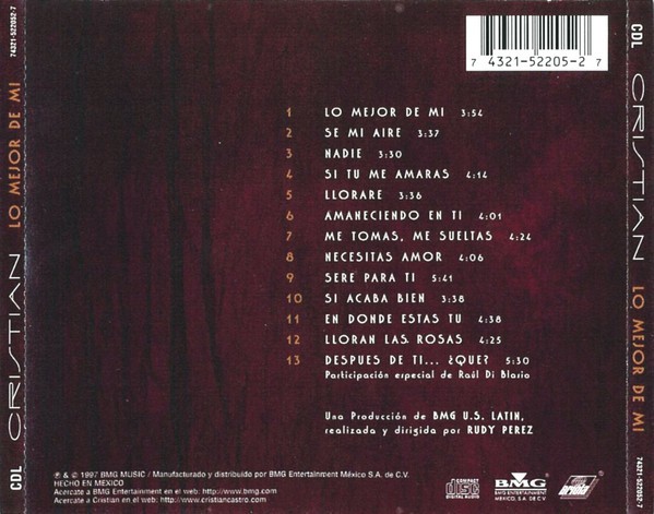 CRISTIAN CASTRO - LO MEJOR DE MI - Imagen 2