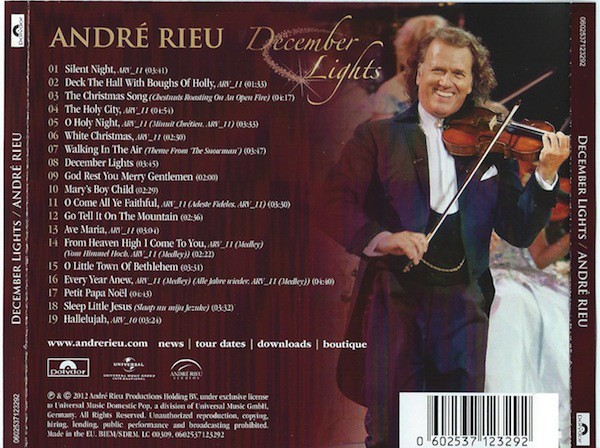 ANDRE RIEU - DECEMBER LIGHTS - Imagen 2