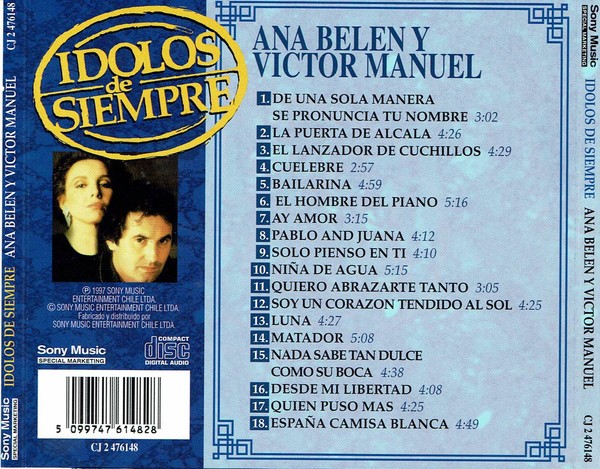 ANA BELEN Y VICTOR MANUEL - IDOLOS DE SIEMPRE - Imagen 2