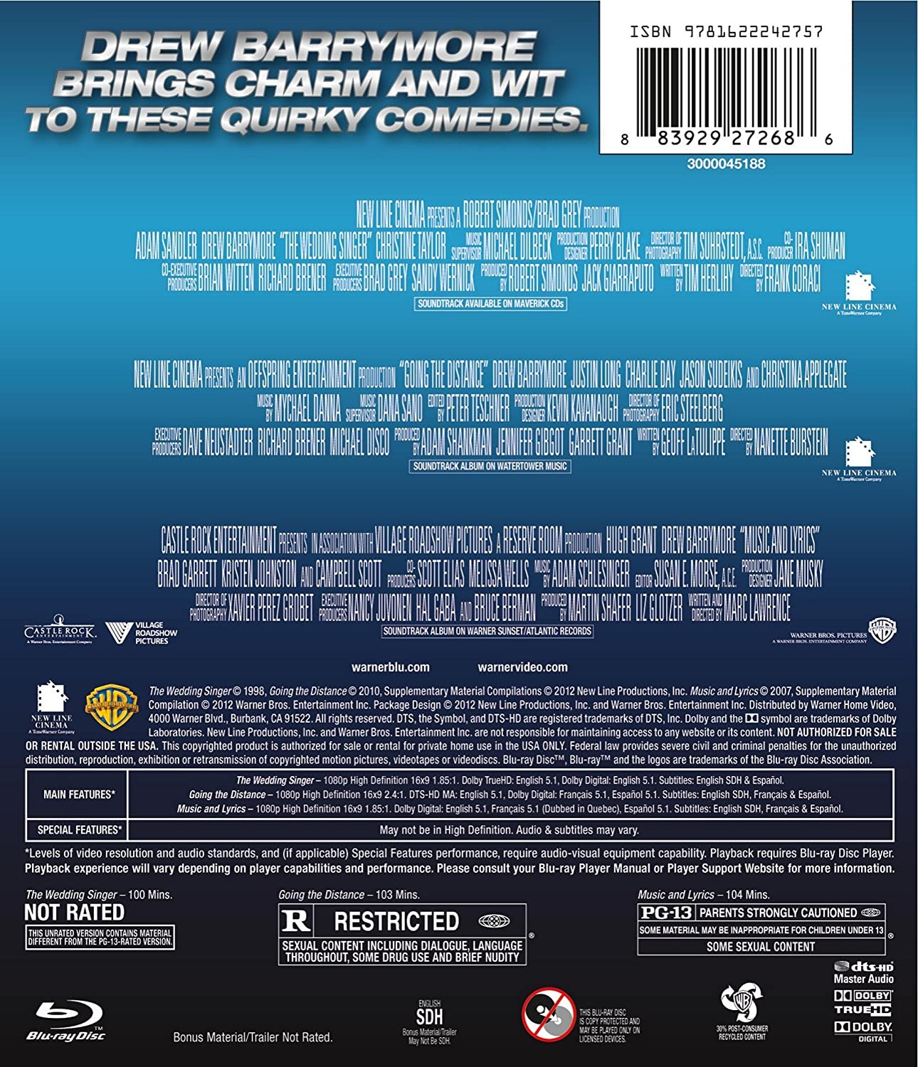 TRIPLE FEATURE - DREW BARRYMORE - Imagen 2