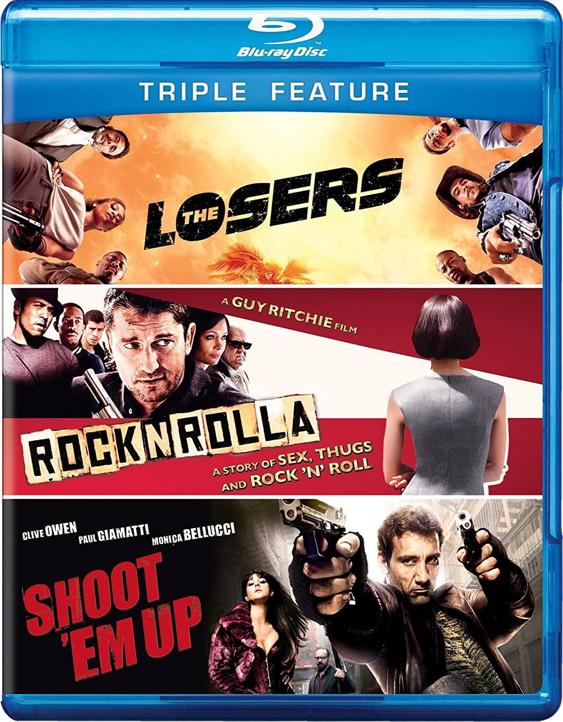 TRIPLE FEATURE - THE LOSERS / ROCKNROLLA / SHOOT 'EM UP