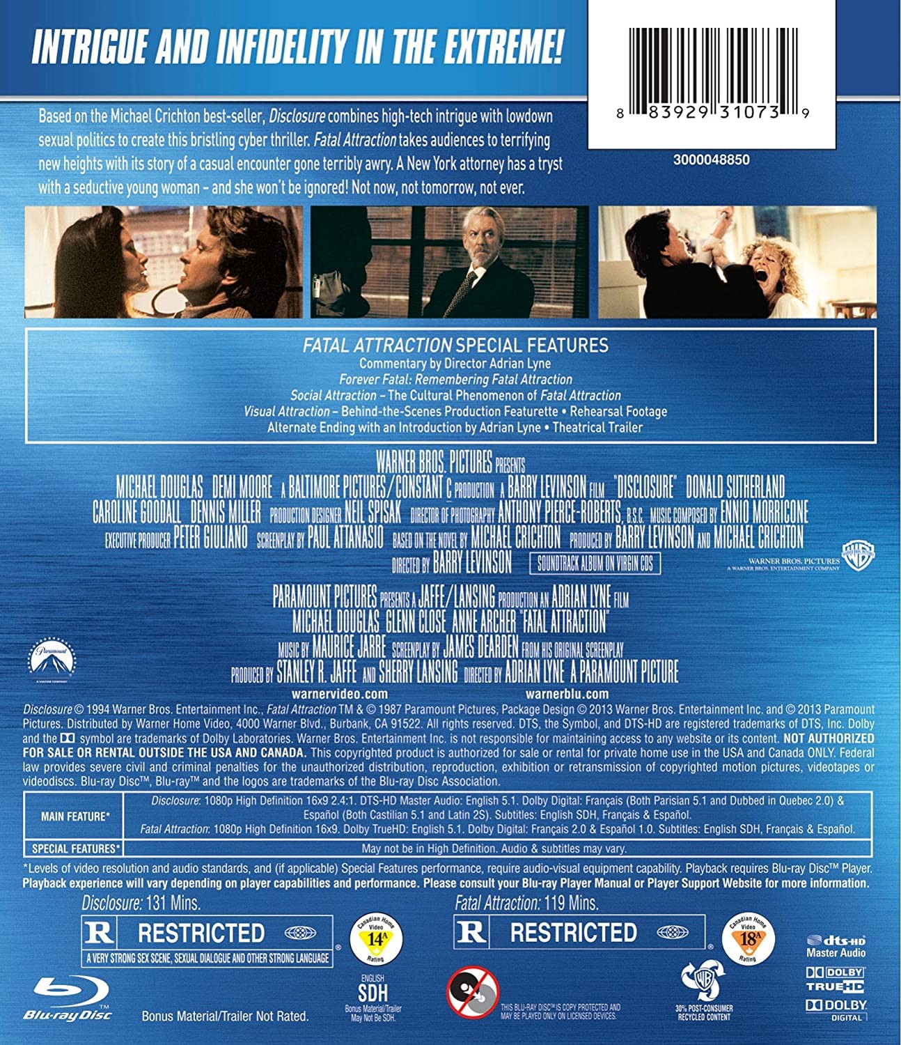 DOUBLE FEATURE - DISCLOSURE / FATAL ATTRACTION - Imagen 2