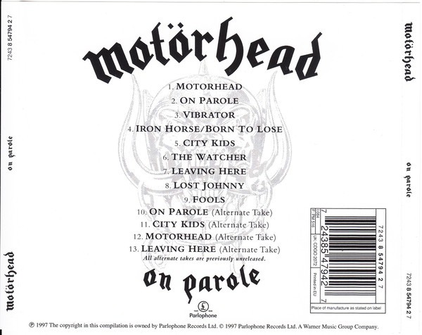 MOTORHEAD - ON PAROLE - Imagen 2