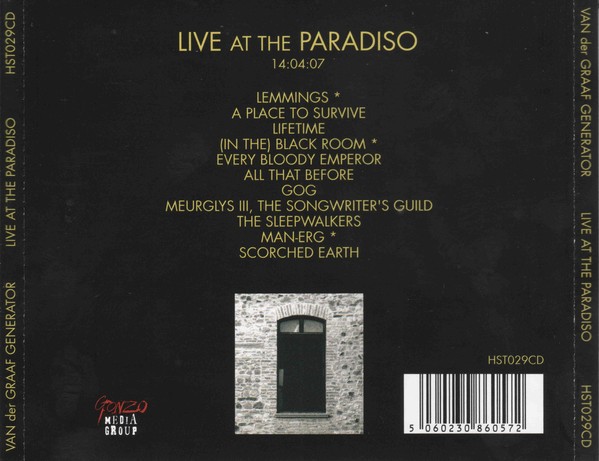 VAN DER GRAAF GENERATOR - LIVE AT THE PARADISO - Imagen 2