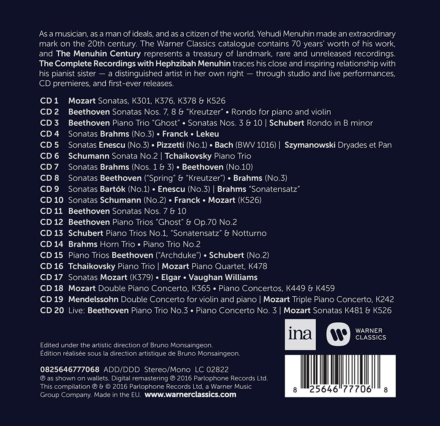 YEHUDI MENUHIN - THE COMPLETE RECORDINGS WITH HEPHZIBAH MENUHIN - Imagen 3