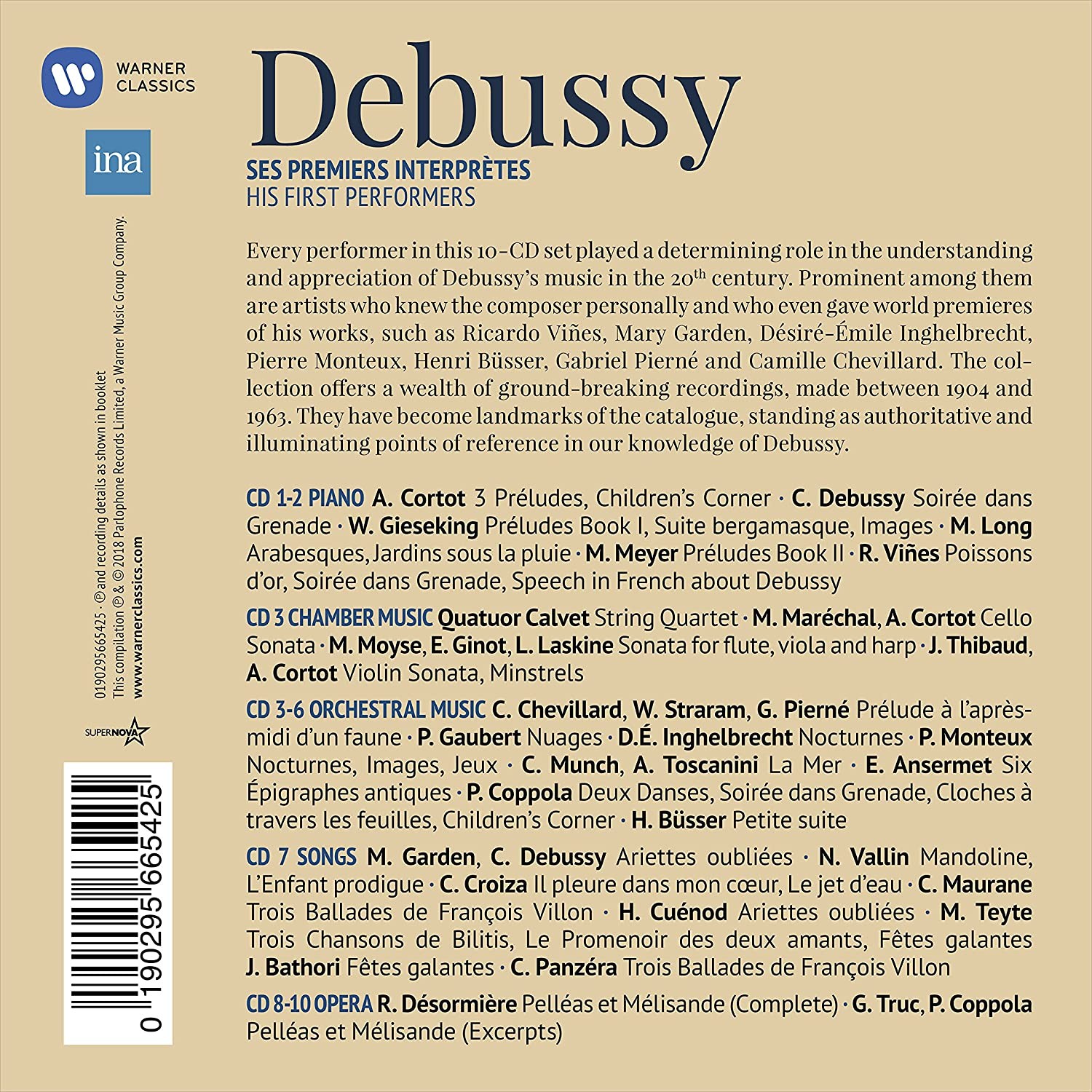 CLAUDE DEBUSSY - HIS FIRST PERFORMERS - SES PREMIERS INTERPRETES - Imagen 2