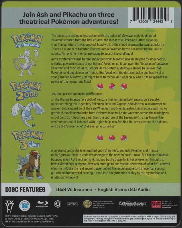 POKEMON - THE FIRST MOVIE / POKEMON THE MOVIE 2000 / POKEMON 3 - THE MOVIE - Imagen 2