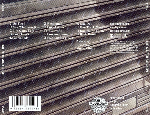 ERIC CLAPTON - BACK HOME - Imagen 2