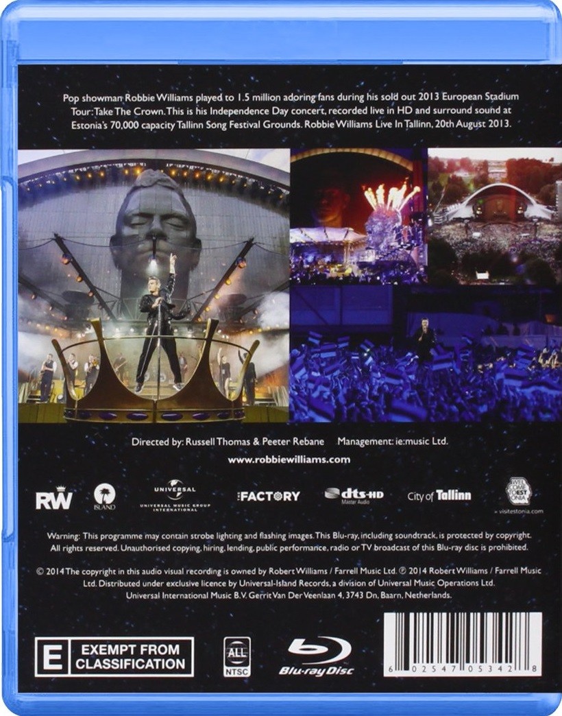 ROBBIE WILLIAMS - LIVE IN TALLINN - Imagen 2