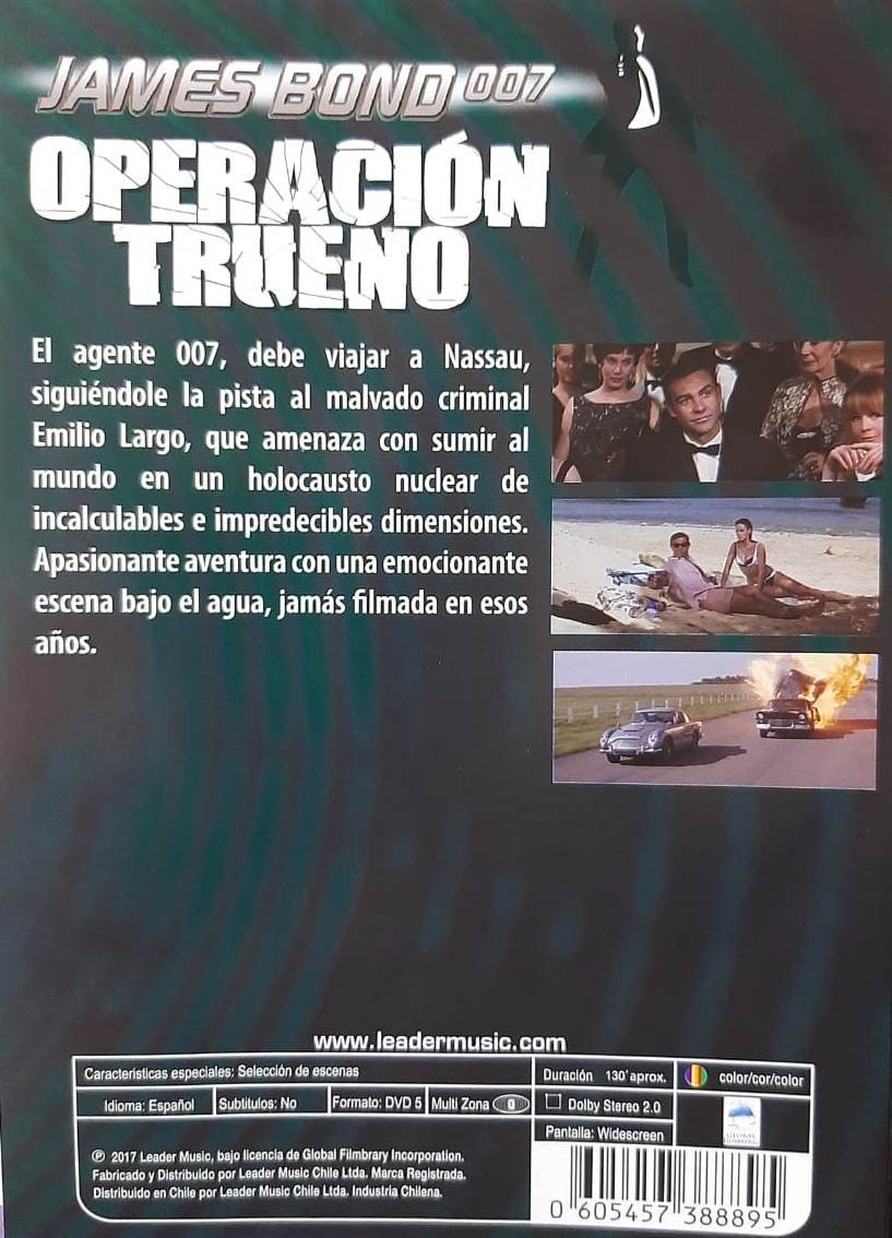 JAMES BOND 007 - OPERACION TRUENO - Imagen 2