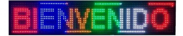 LETRERO LED MULTICOLOR PROGRAMABLE 2 METROS DE LARGO X 0,40 METROS DE ALTO - Imagen 2