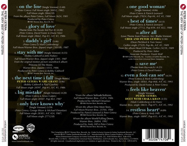 PETER CETERA - THE VERY BEST OF PETER CETERA - Imagen 2