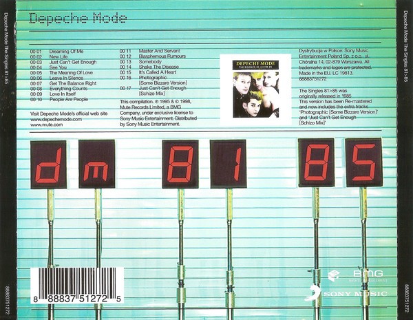 DEPECHE MODE - THE SINGLES 81- 85 - Imagen 2