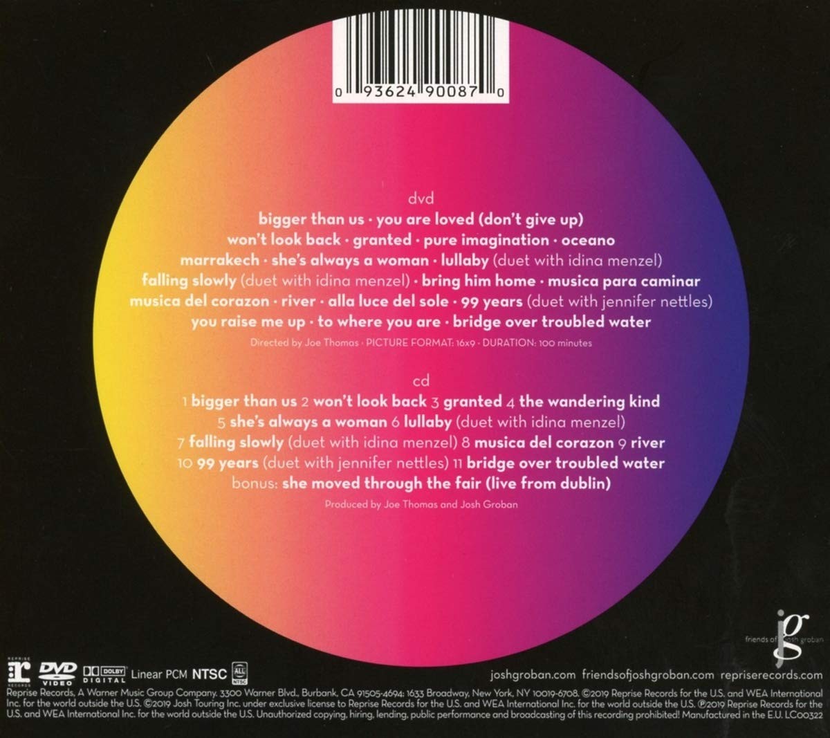 JOSH GROBAN - BRIDGES LIVE - MADISON SQUARE GARDEN