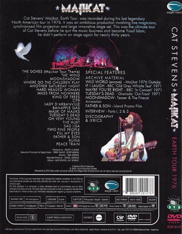 CAT STEVENS - MAJIKAT - EARTH TOUR 1976 - Imagen 2