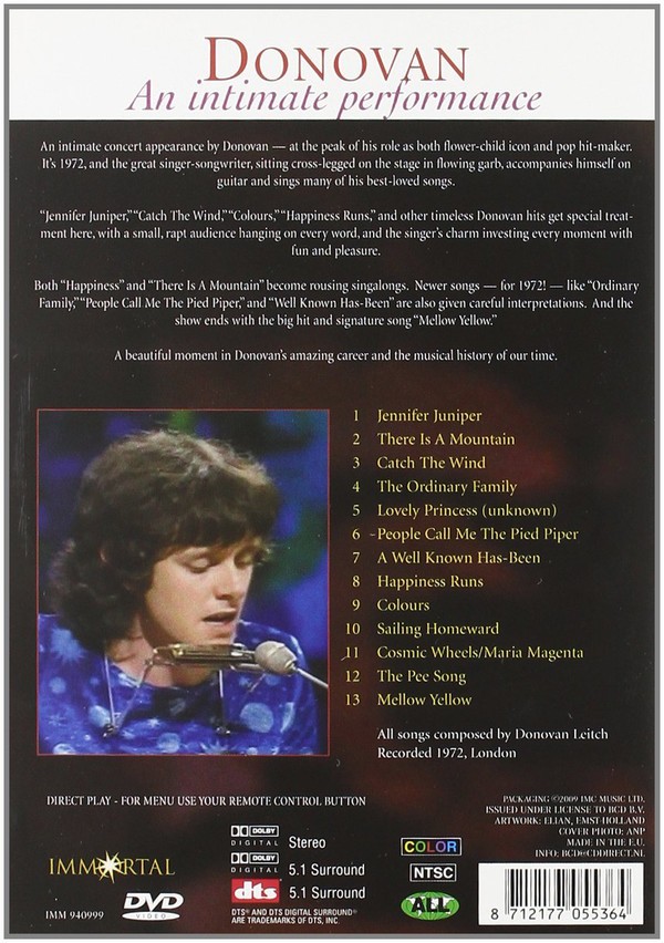 DONOVAN - AN INTIMATE PERFORMANCE - Imagen 2