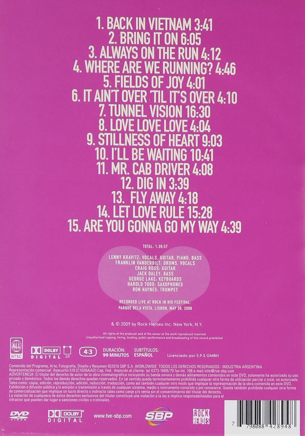 LENNY KRAVITZ - LIVE IN LISBOA 2008 - Imagen 2