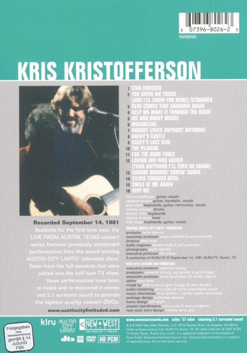 KRIS KRISTOFFERSON - LIVE FROM AUSTIN TX - Imagen 2