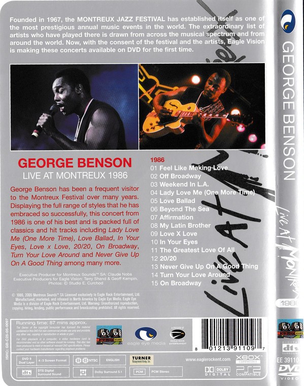 GEORGE BENSON - LIVE AT MONTREUX 1986 - Imagen 2