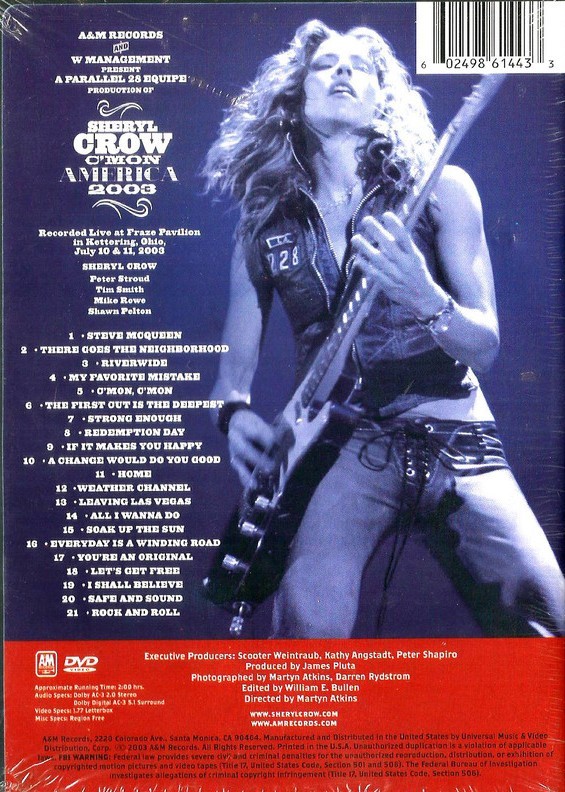SHERYL CROW - CMON AMERICA 2003 - Imagen 2