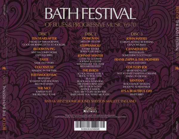 BATH FESTIVAL - 50th ANNIVERSARY BATH FESTIVAL OF BLUES & PROGRESSIVE MUSIC 69-70 - Imagen 4