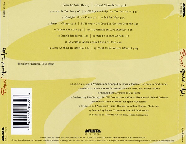 EXPOSE - GREATEST HITS - Imagen 3