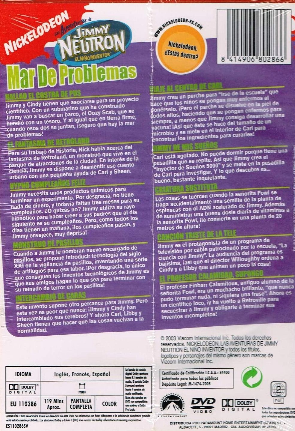 LAS AVENTURAS DE JIMMY NEUTRON - EL NIÑO GENIO - MAR DE PROBLEMAS - Imagen 2