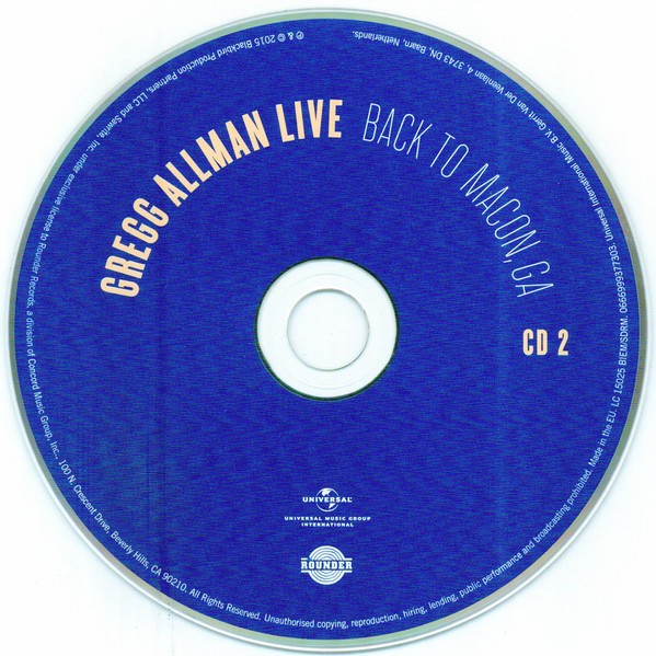 GREGG ALLMAN - LIVE BACK TO MACON GA 2014 - Imagen 3