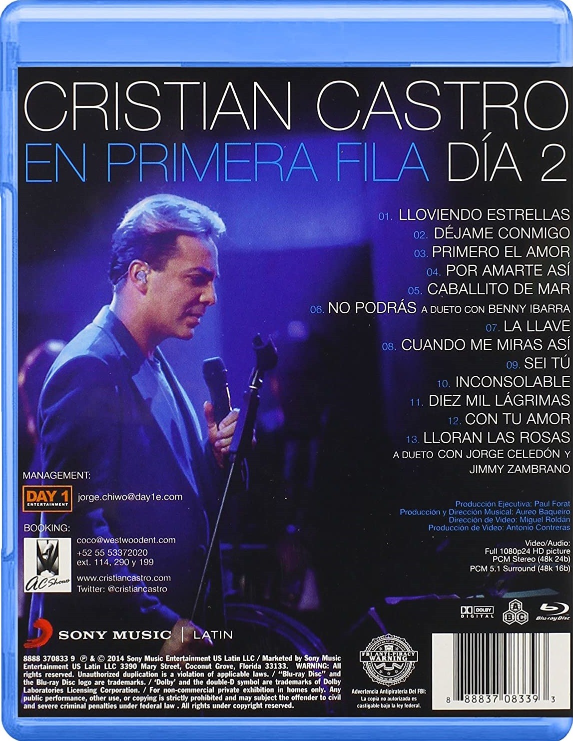 CRISTIAN CASTRO - EN PRIMERA FILA DIA 2