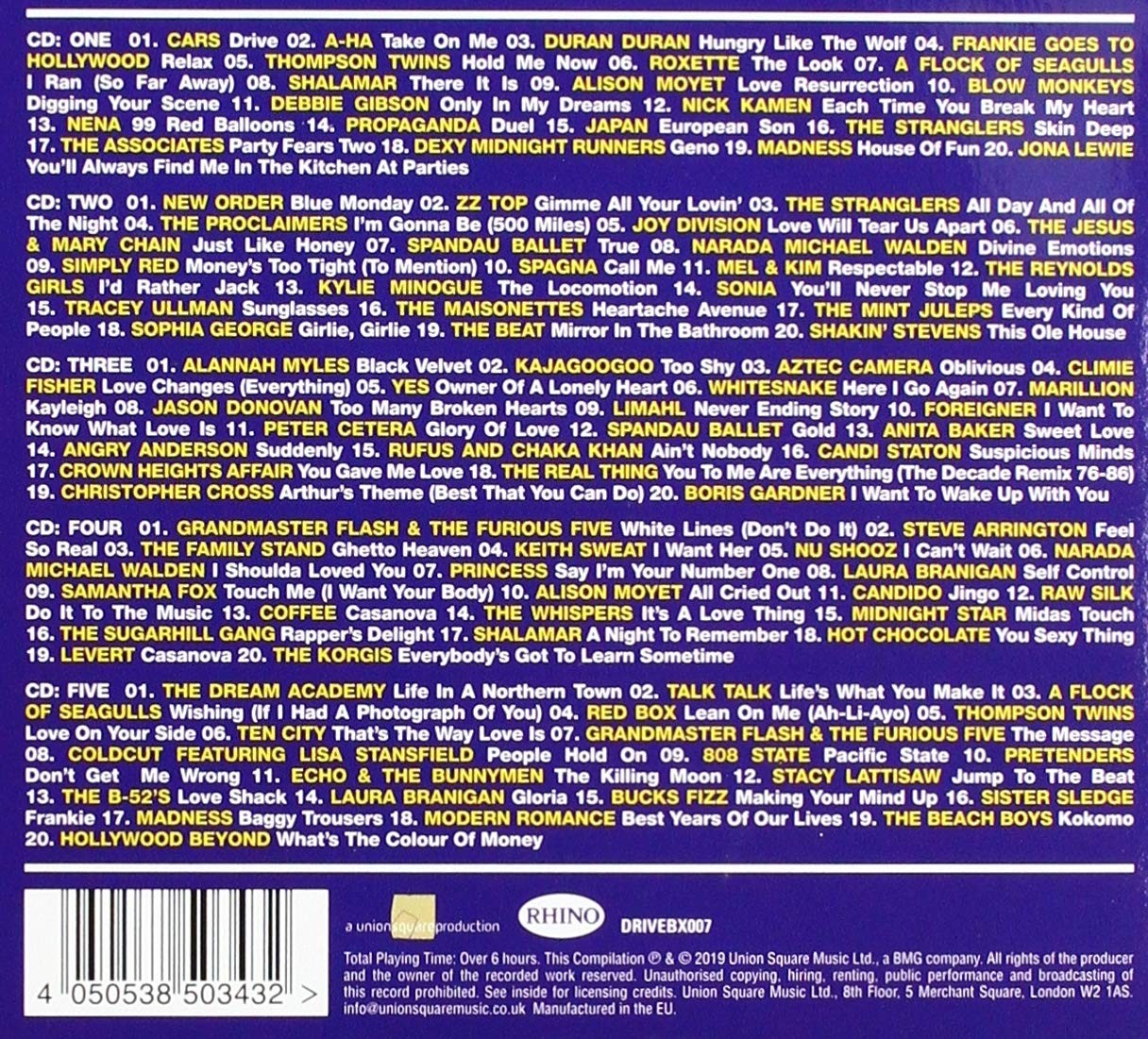 80S ANTHEMS - 100 ESSENTIAL DRIVING SONGS