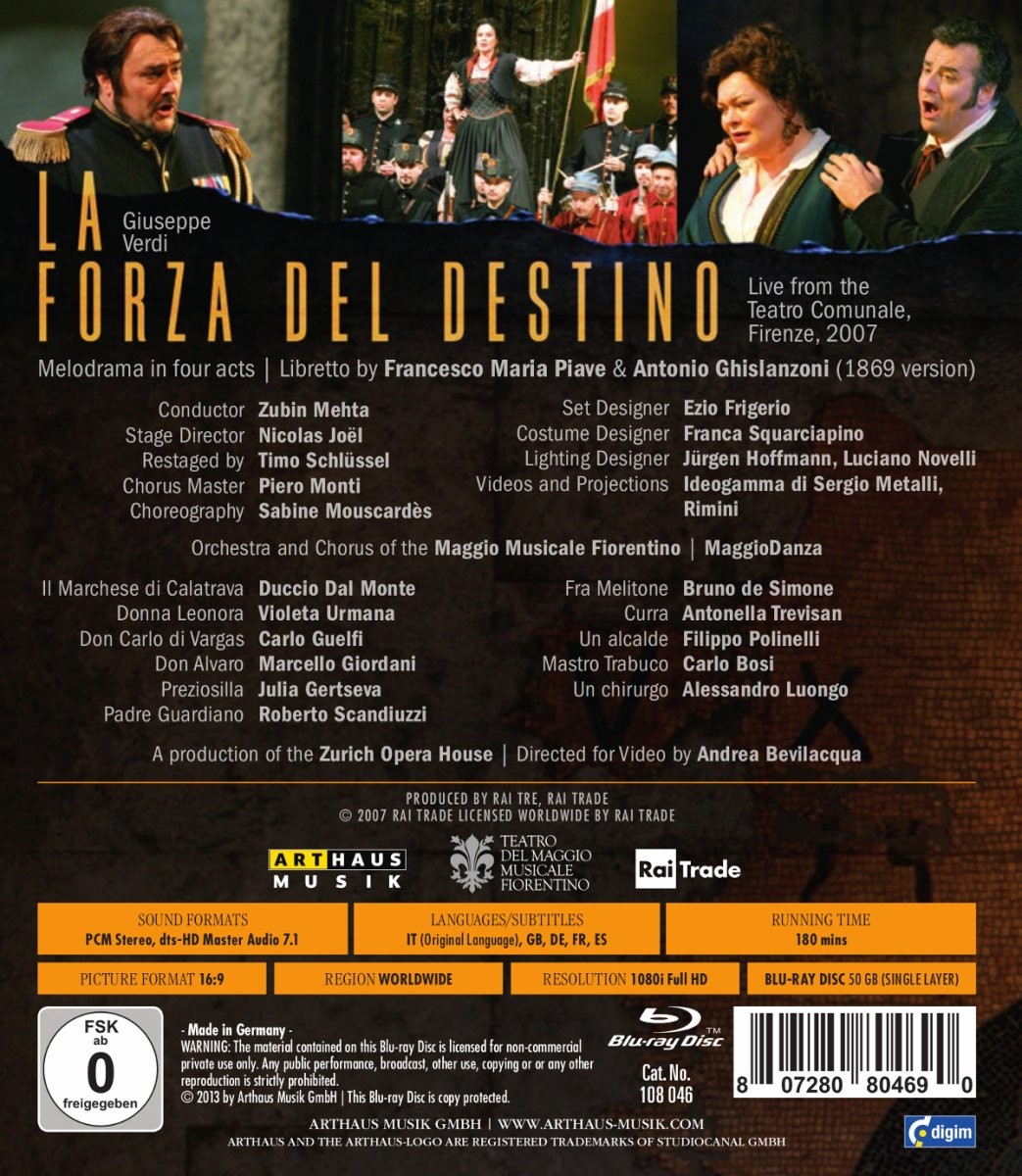 GIUSEPPE VERDI - LA FORZA DEL DESTINO - Imagen 2