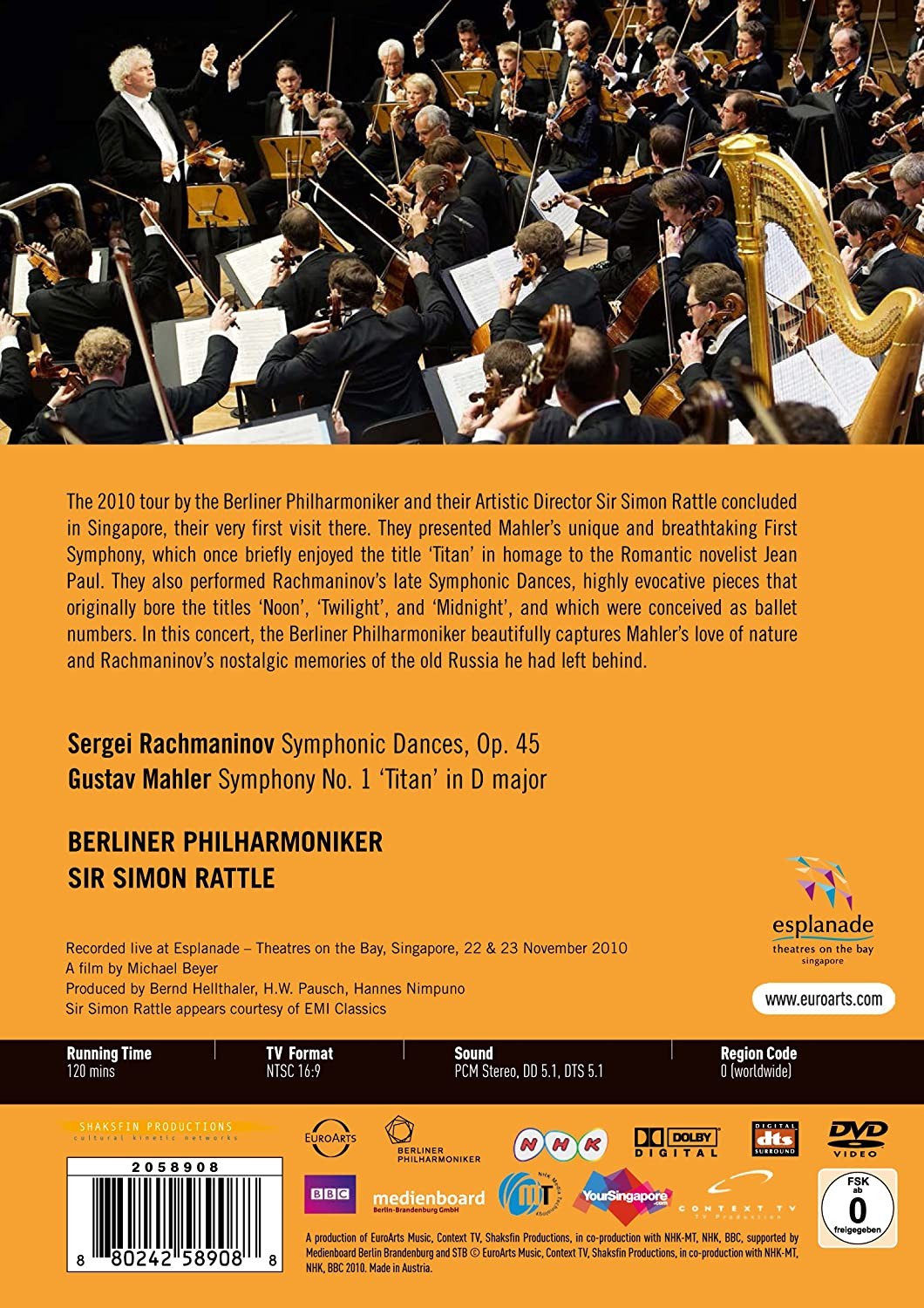 SIMON RATTLE / MAHLER / RACHMANINOV - THE BERLINER PHILHARMONIKER - IN SINGAPORE - Imagen 2