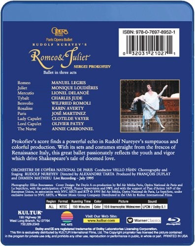 RUDOLF NUREYEVS - ROMEO AND JULIET-PARIS OPERA Y BALLET - Imagen 2