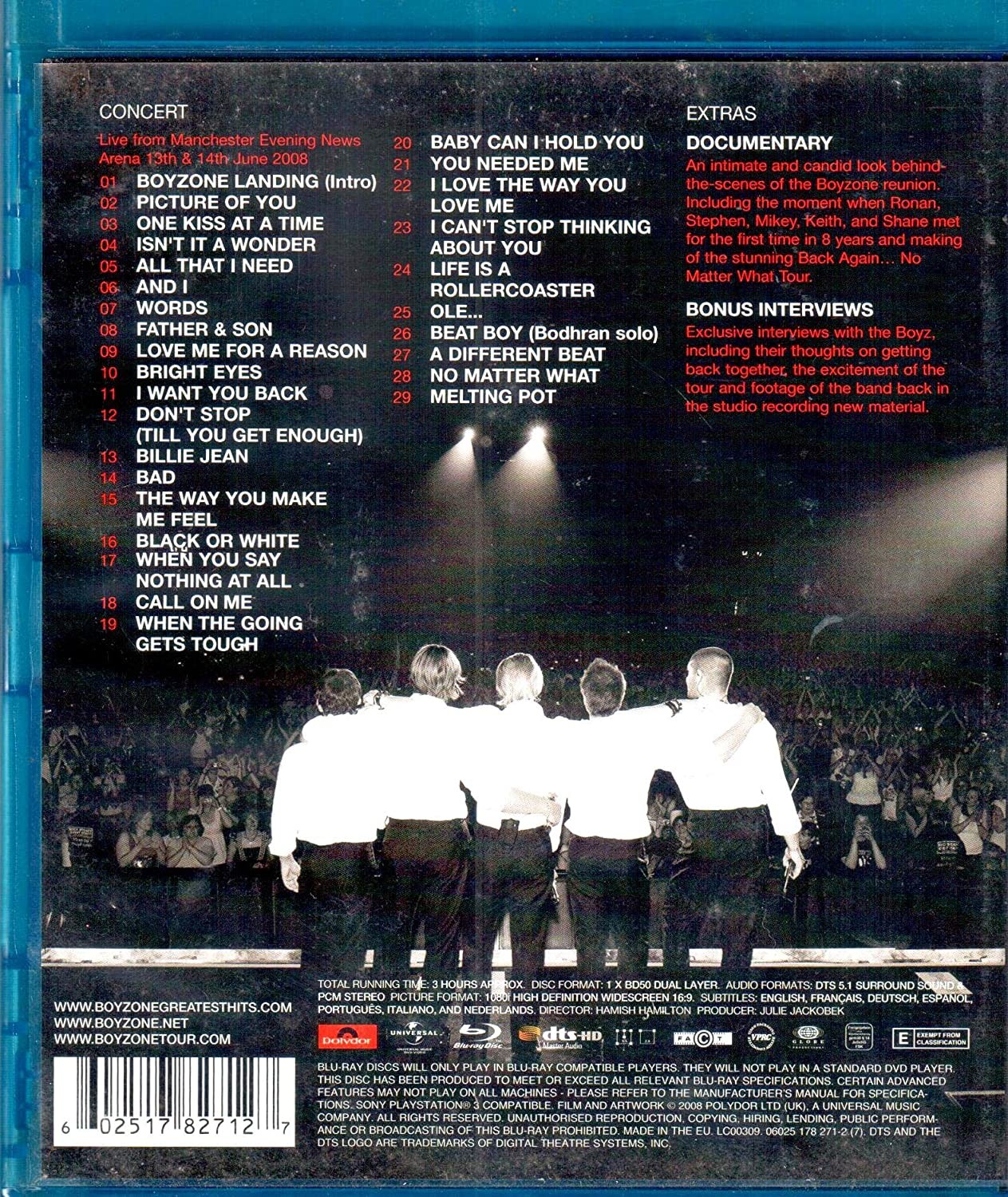 BOYZONE - BACK AGAIN NO MATTER WHAT LIVE 2008 - Imagen 2