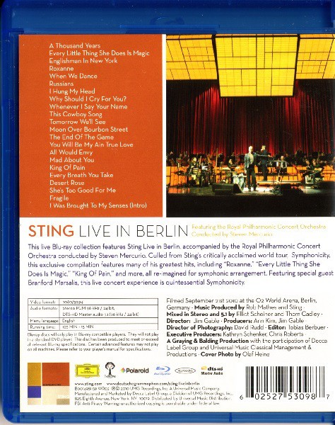 STING & THE ROYAL PHILHARMONIC CONCERT ORCHESTRA - LIVE IN BERLIN - Imagen 2