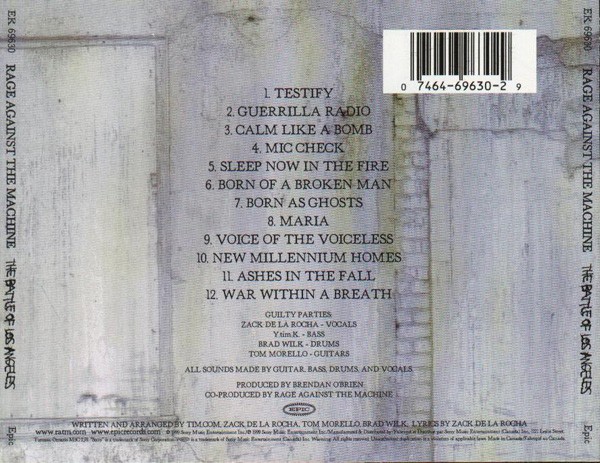 RAGE AGAINST THE MACHINE - THE BATTLE OF LOS ANGELES - Imagen 2