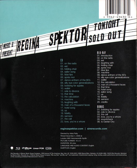 REGINA SPEKTOR - LIVE IN LONDON - Imagen 2