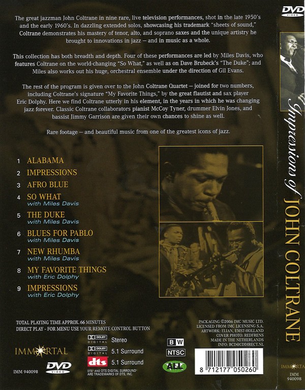 JOHN COLTRANE - IMPRESSIONS OF COLTRANE - Imagen 2