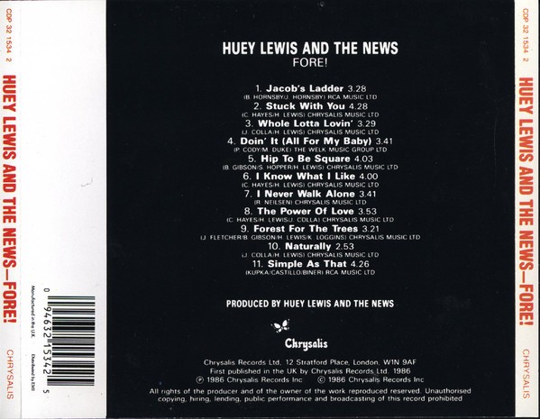 HUEY LEWIS & THE NEWS - FORE ! - Imagen 3