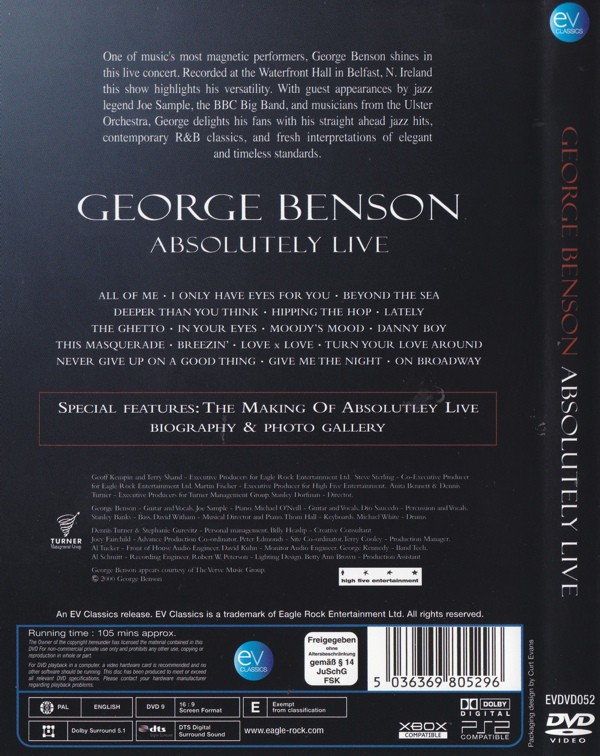 GEORGE BENSON - ABSOLUTELY LIVE - Imagen 3