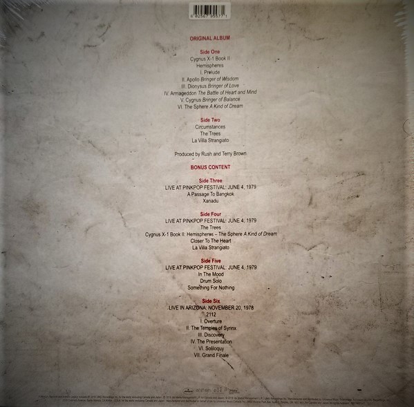 RUSH - HEMISPHERES - 40th ANNIVERSARY - Imagen 2