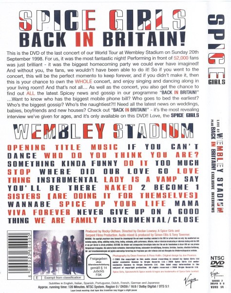SPICE GIRLS - LIVE AT WEMBLEY STADIUM PLUS BLACK IN BRITAIN - Imagen 2