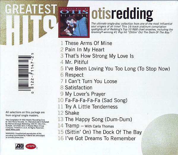 OTIS REDDING - THE VERY BEST OF OTIS REEDING - Imagen 2