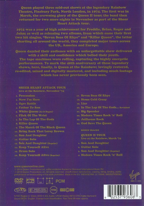 QUEEN - LIVE AT THE RAINBOW 74 - Imagen 2