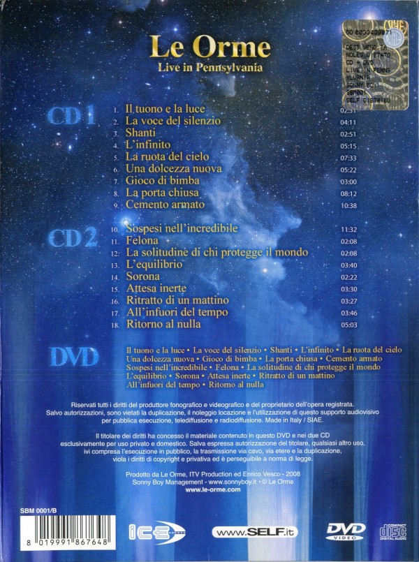 LE ORME - LIVE IN PENNSYLVANIA - Imagen 2
