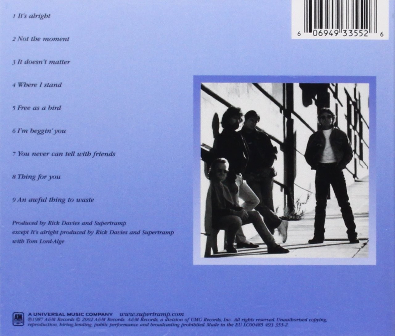 SUPERTRAMP - FREE AS A BIRD - Imagen 2