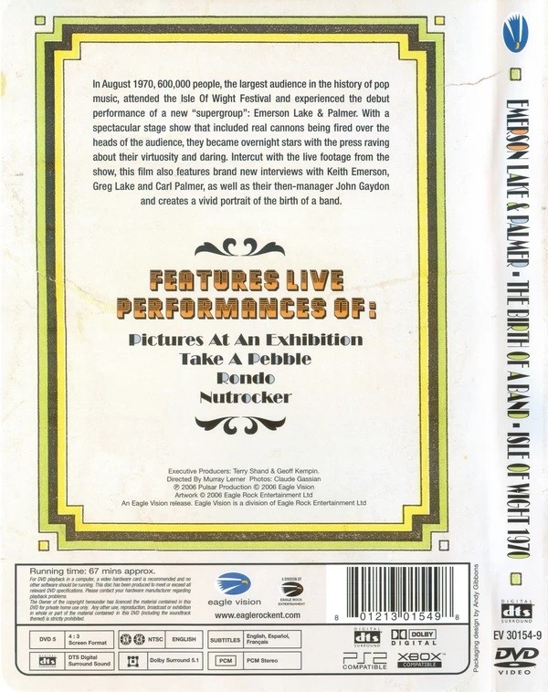 EMERSON LAKE & PALMER - THE BIRTH OF A BAND - ISLE OF WIGHT FESTIVAL 1970 - Imagen 2