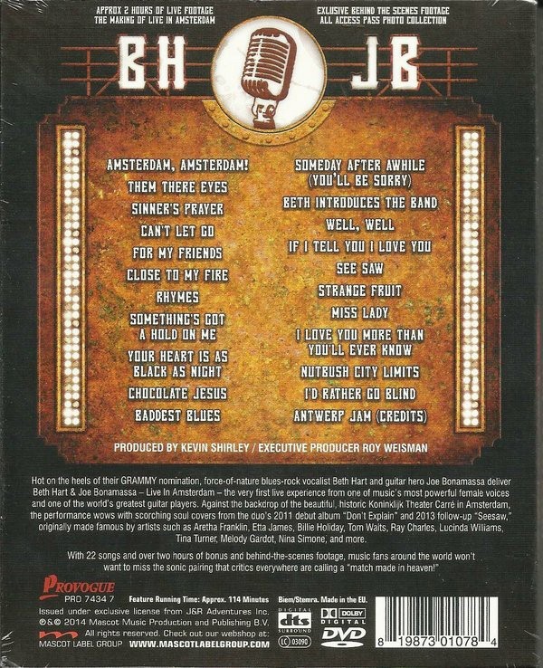 BELTH HART / JOE BONAMASSA - LIVE IN AMSTERDAM - Imagen 2